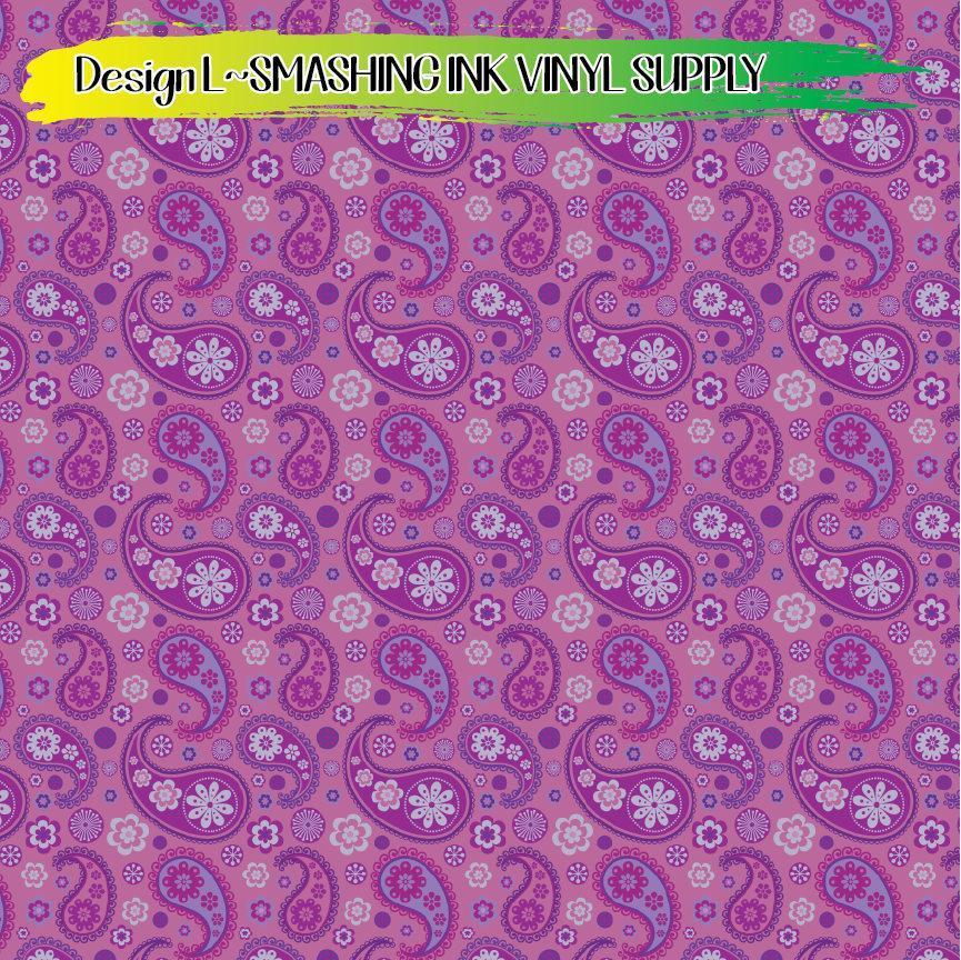 Paisley Swirls ★ Printed Vinyl Sheets | Faux Leather | Laser Safe