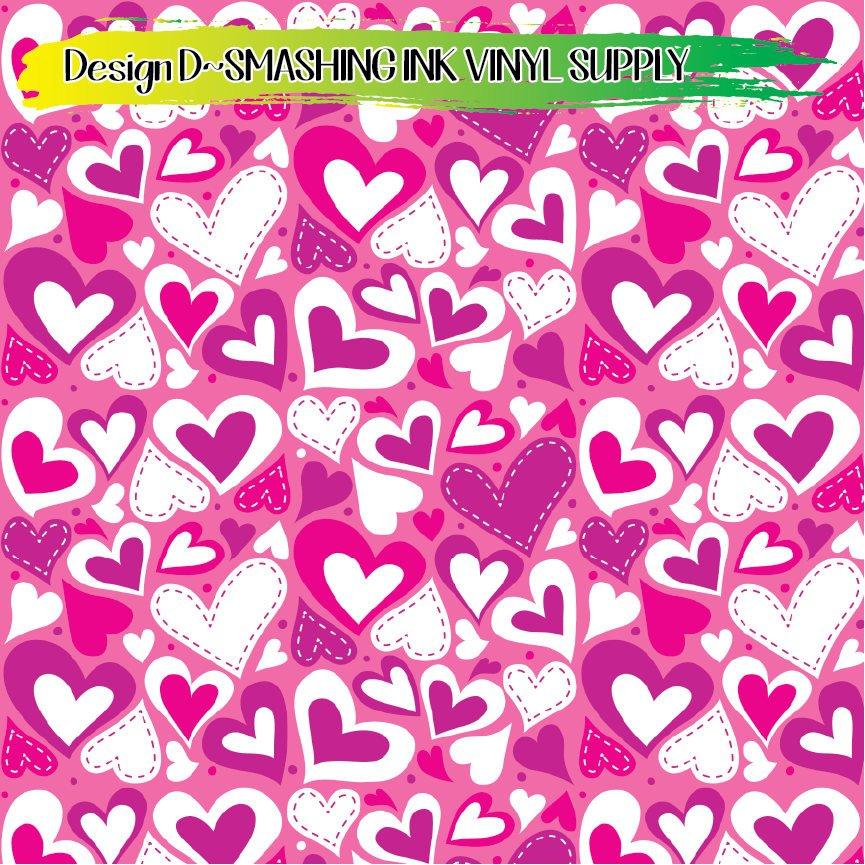Valentines Heart ★ Printed Vinyl Sheets | Faux Leather | Laser Safe