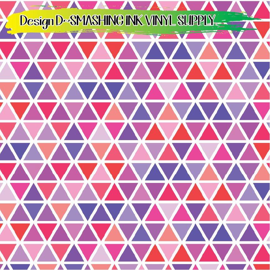 Colorful Triangle ★ Printed Vinyl Sheets | Faux Leather | Laser Safe