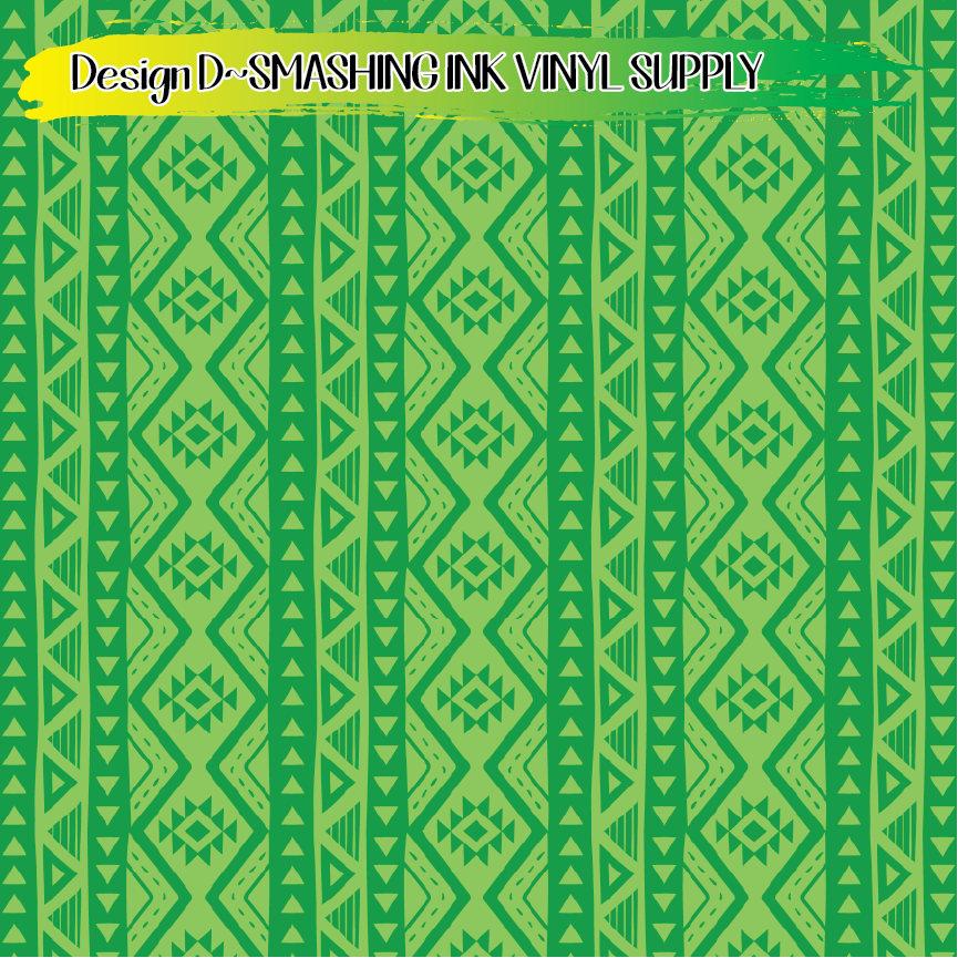 Aztec Zig Zag Print ★ Printed Vinyl Sheets | Faux Leather | Laser Safe