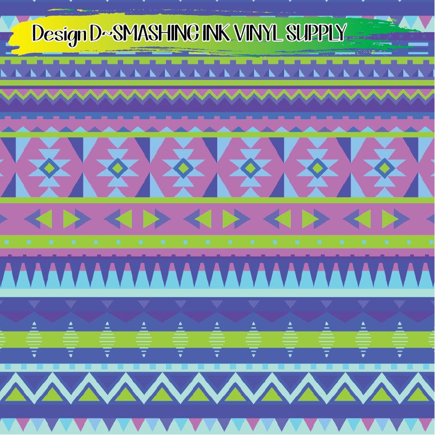 Aztec Tribal Print ★ Printed Vinyl Sheets | Faux Leather | Laser Safe