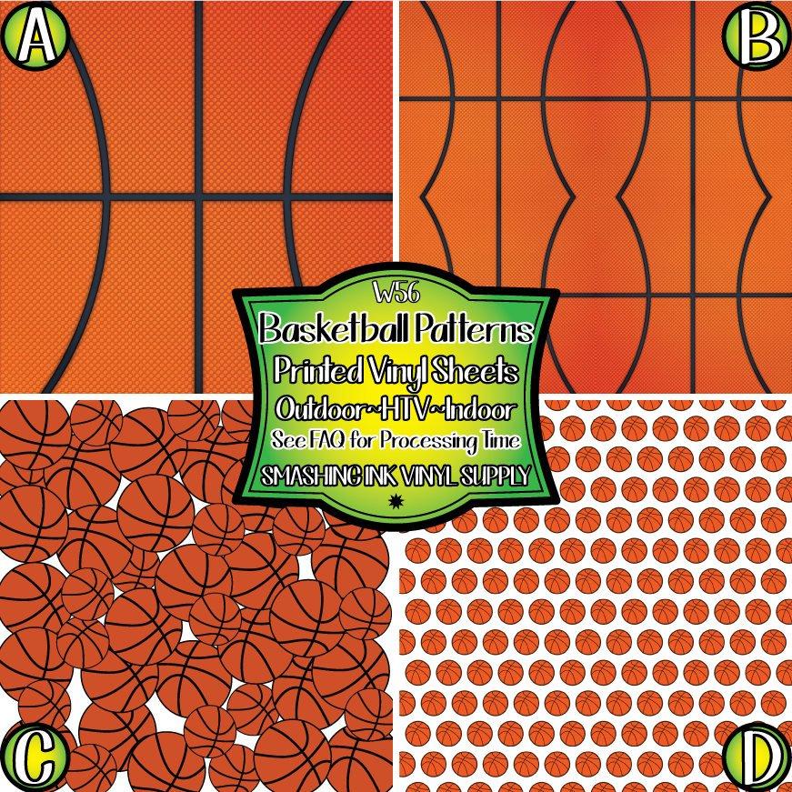 Basketball ★ Printed Vinyl Sheets | Faux Leather | Laser Safe