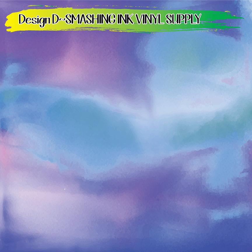 Blue Watercolor ★ Printed Vinyl Sheets | Faux Leather | Laser Safe