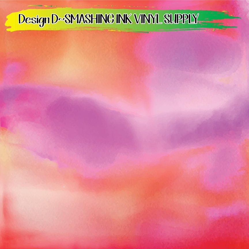 Pink Watercolor ★ Printed Vinyl Sheets | Faux Leather | Laser Safe