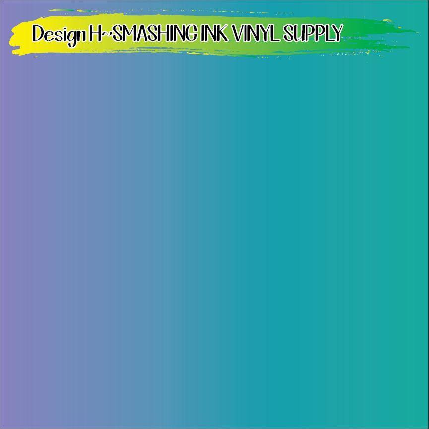 Teal Ombre ★ Printed Vinyl Sheets | Faux Leather | Laser Safe