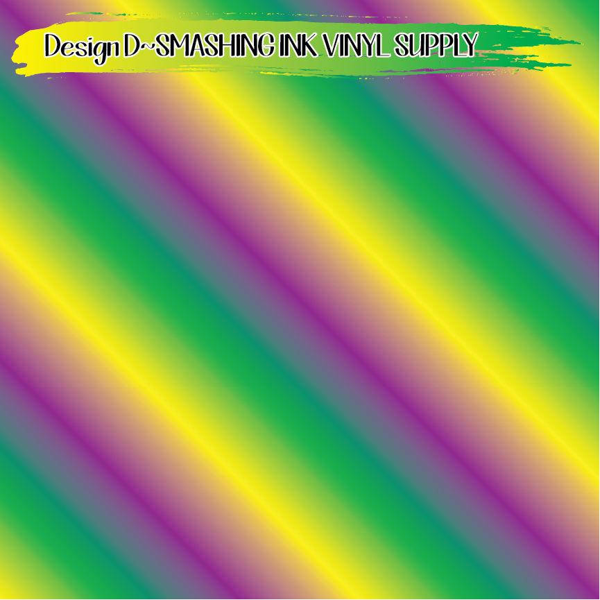 Mardi Gras Ombre ★ Printed Vinyl Sheets | Faux Leather | Laser Safe