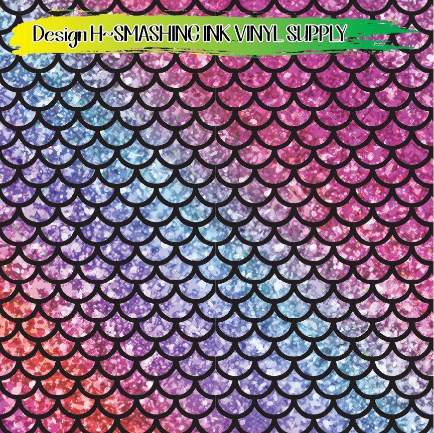 Mermaid Scales ★ Printed Sheets | Faux Leather | Laser Safe