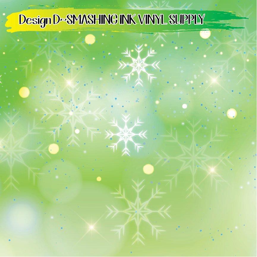 Sparkle Snowflake ★ Printed Vinyl Sheets | Faux Leather | Laser Safe