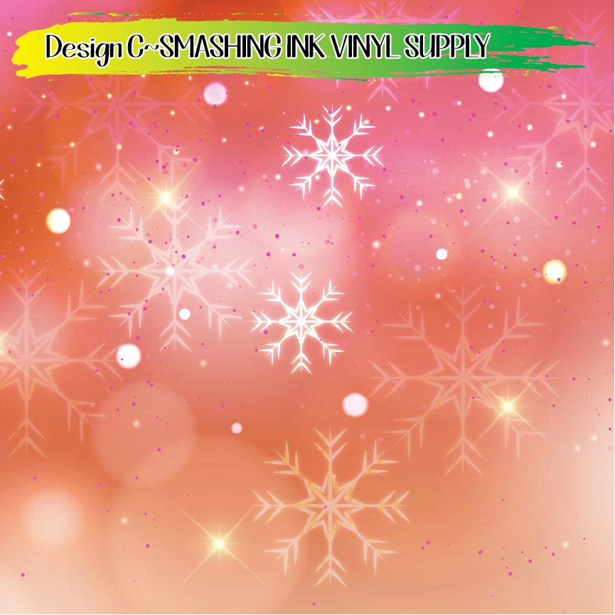 Sparkle Snowflake ★ Pattern Vinyl | Faux Leather | Sublimation (TAT 3 BUS DAYS)