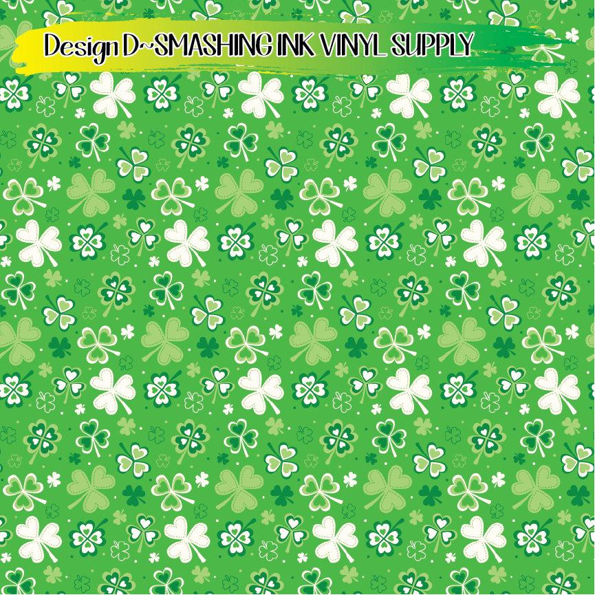 St. Patricks Pattern ★ Printed Vinyl Sheets | Faux Leather | Laser Safe