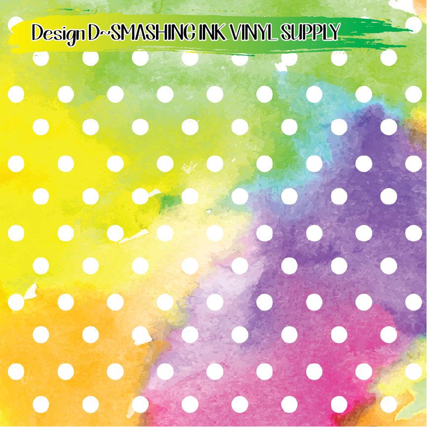 Watercolor Dot Pattern ★ Printed Vinyl Sheets | Faux Leather | Laser Safe