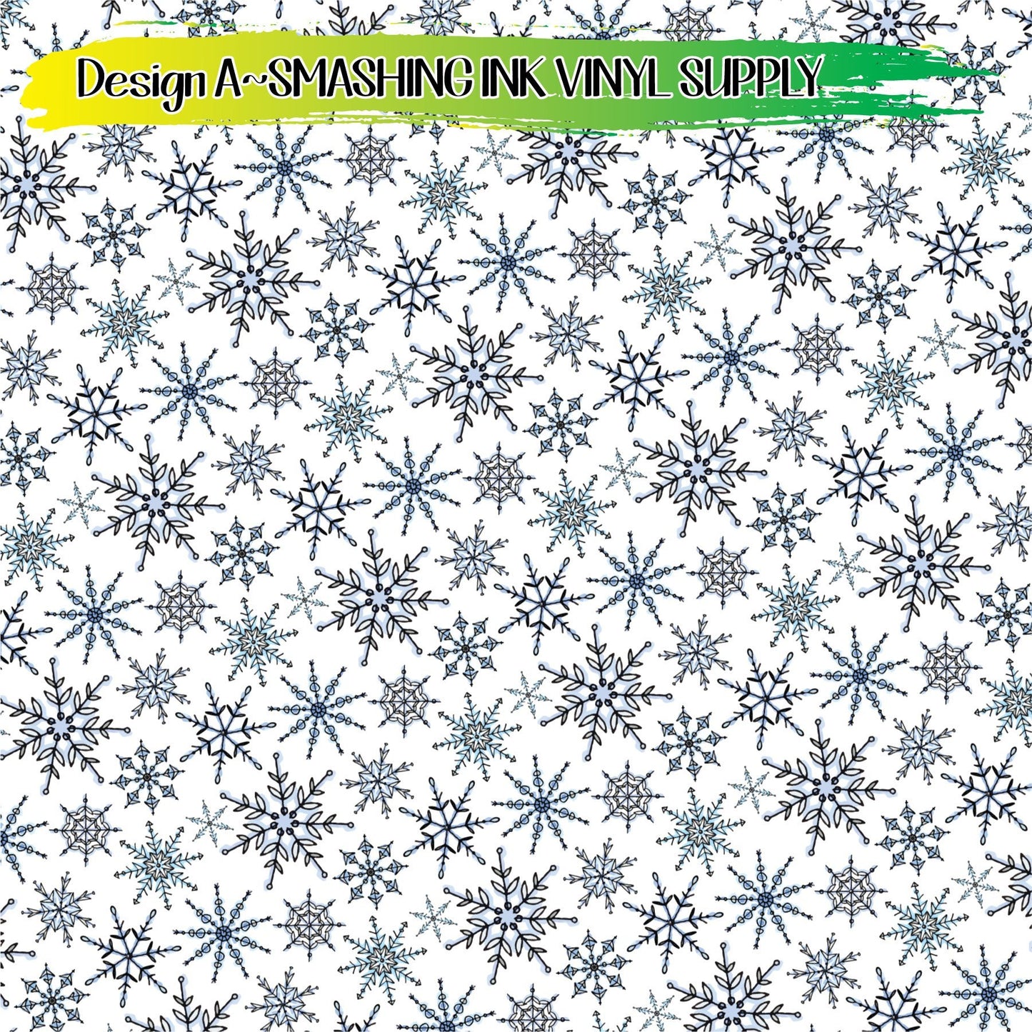 Snowflake Watercolor ★ Pattern Vinyl | Faux Leather | Sublimation (TAT 3 BUS DAYS)