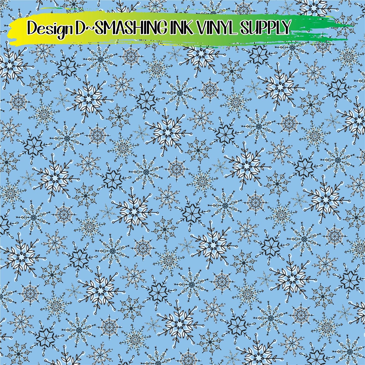 Snowflake Watercolor ★ Pattern Vinyl | Faux Leather | Sublimation (TAT 3 BUS DAYS)