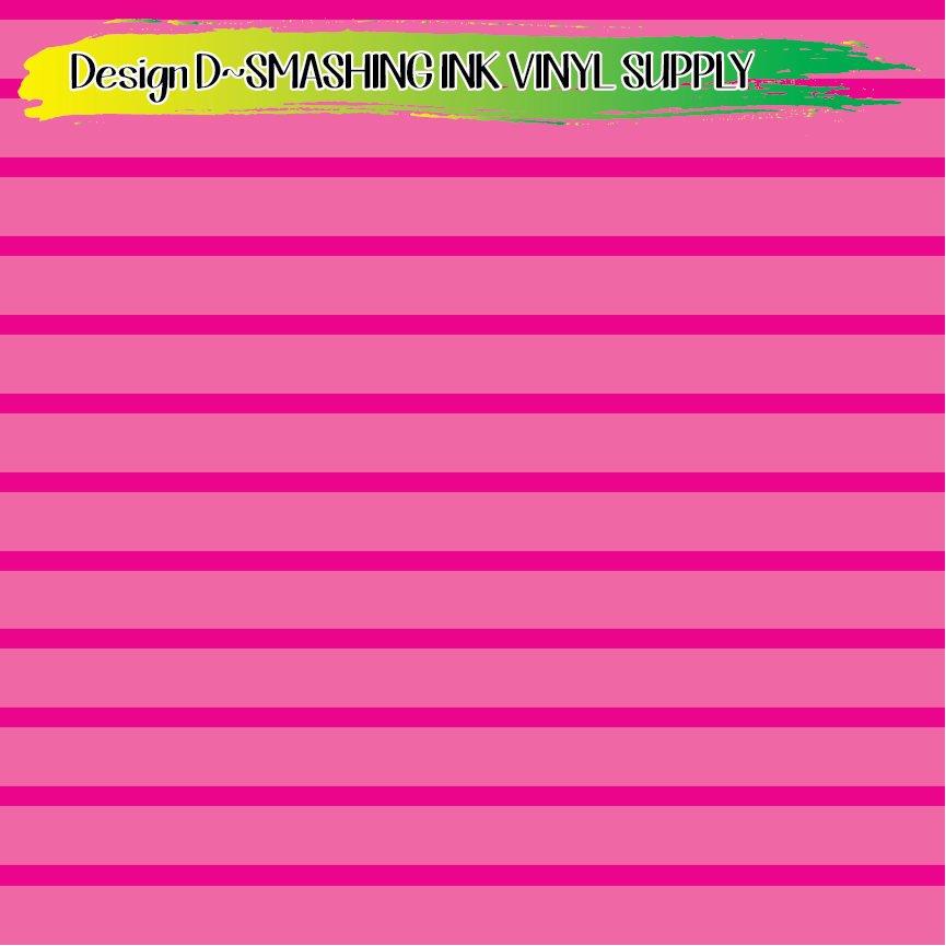 Pink Stripes ★ Printed Vinyl Sheets | Faux Leather | Laser Safe