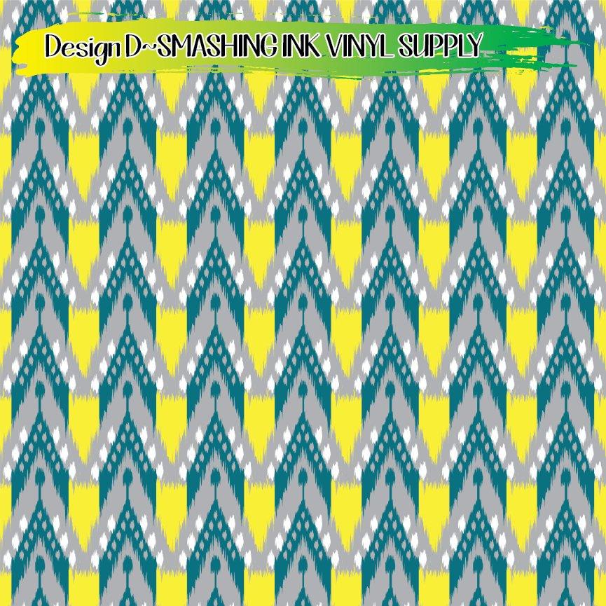 Ikat Abstract ★ Printed Vinyl Sheets | Faux Leather | Laser Safe