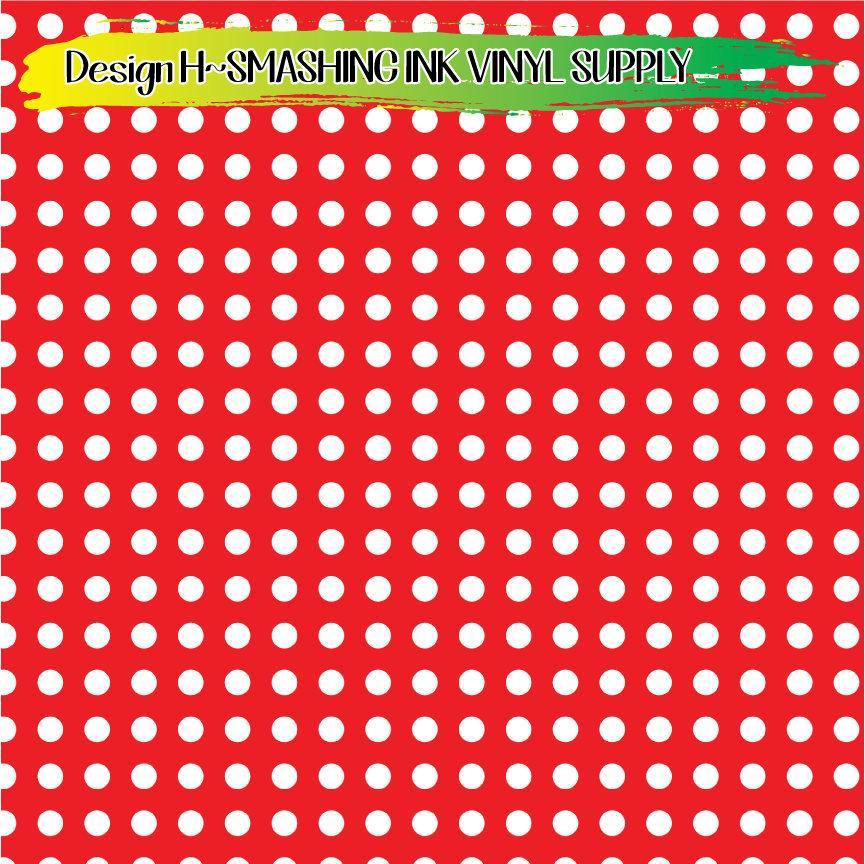 Red Dot ★ Printed Vinyl Sheets | Faux Leather | Laser Safe