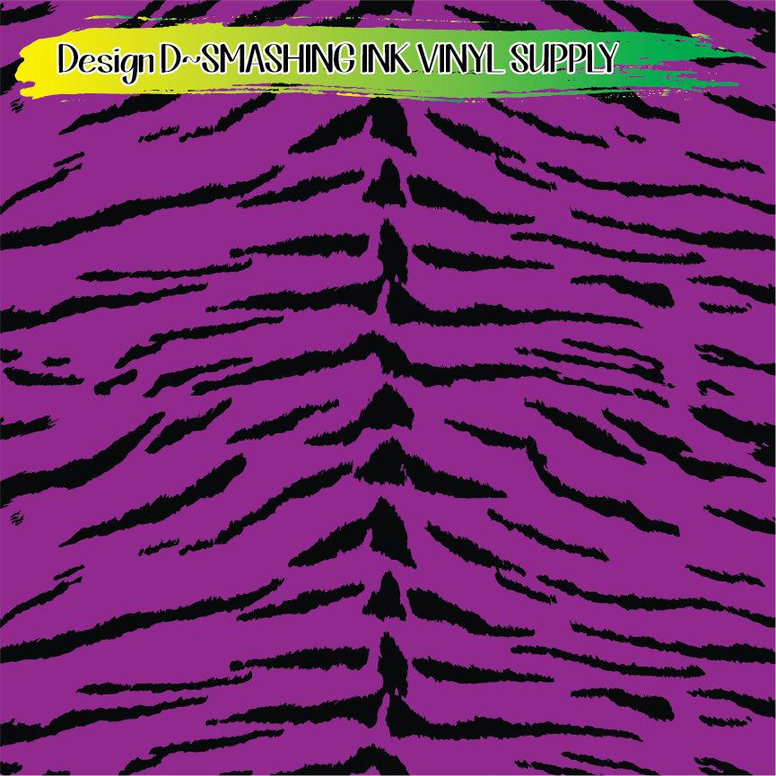 Purple Black Animal Print ★ Printed Vinyl Sheets | Faux Leather | Laser Safe