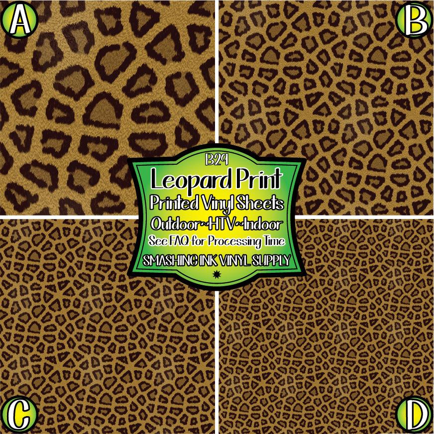 Leopard Print ★ Printed Vinyl Sheets | Faux Leather | Laser Safe