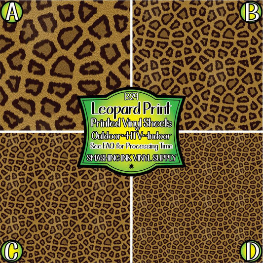 Leopard Print ★ Pattern Vinyl | Faux Leather | Sublimation (TAT 3 BUS DAYS)