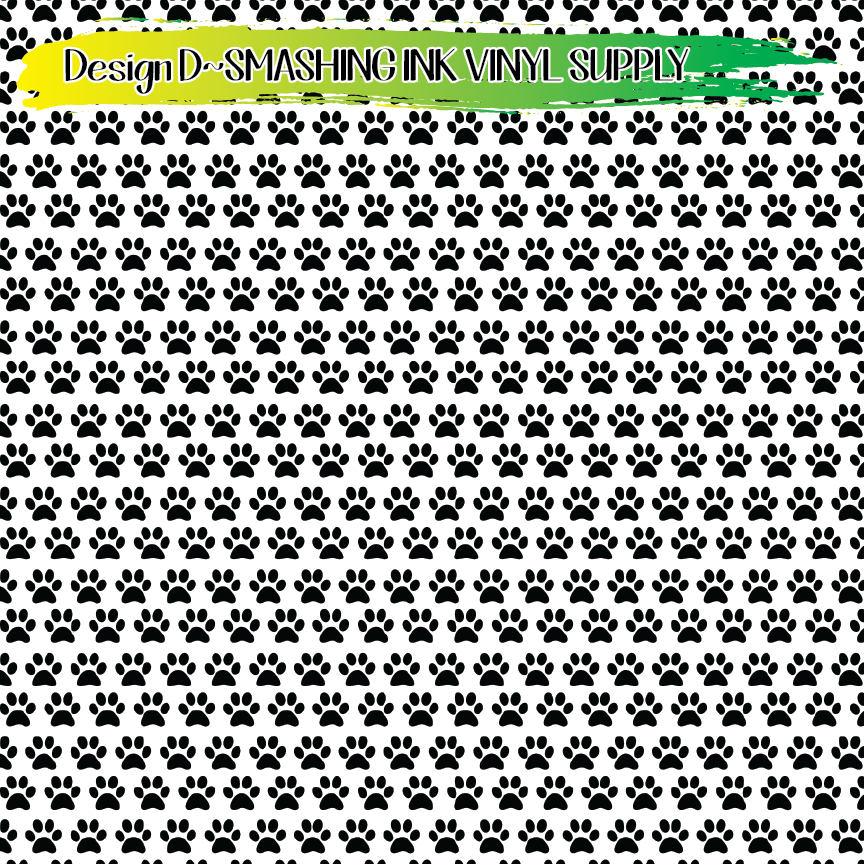 Paw Print ★ Printed Vinyl Sheets | Faux Leather | Laser Safe
