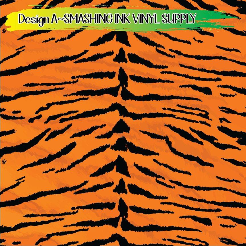 Tiger Stripes Print ★ Pattern Vinyl | Faux Leather | Sublimation (TAT 3 BUS DAYS)