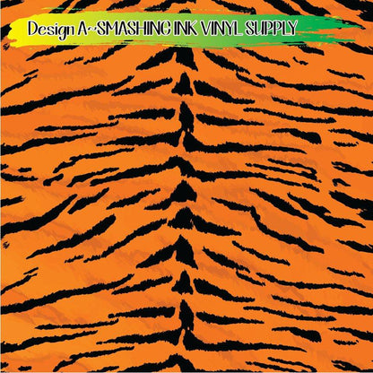 Tiger Stripes Print ★ Pattern Vinyl | Faux Leather | Sublimation (TAT 3 BUS DAYS)