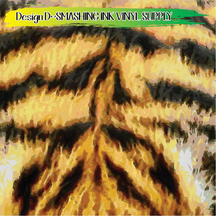 Tiger Stripes Print ★ Printed Sheets | Faux Leather | Laser Safe