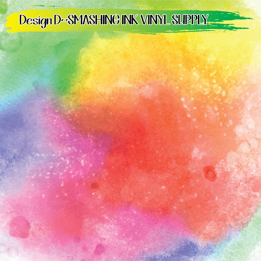 Watercolor Rainbow ★ Printed Vinyl Sheets | Faux Leather | Laser Safe