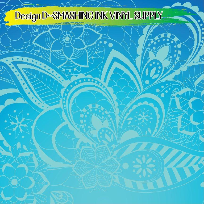 Floral Ornament ★ Printed Vinyl Sheets | Faux Leather | Laser Safe