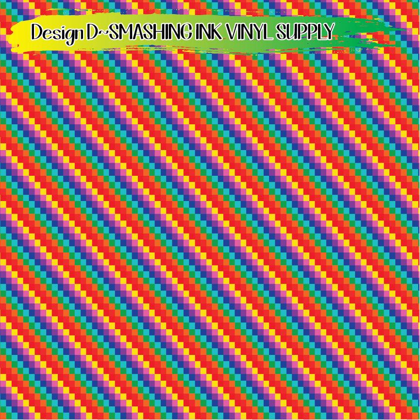 Diagonal Squares ★ Printed Vinyl Sheets | Faux Leather | Laser Safe