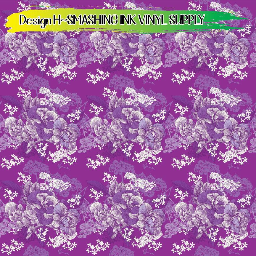 Colorful Petals ★ Printed Vinyl Sheets | Faux Leather | Laser Safe