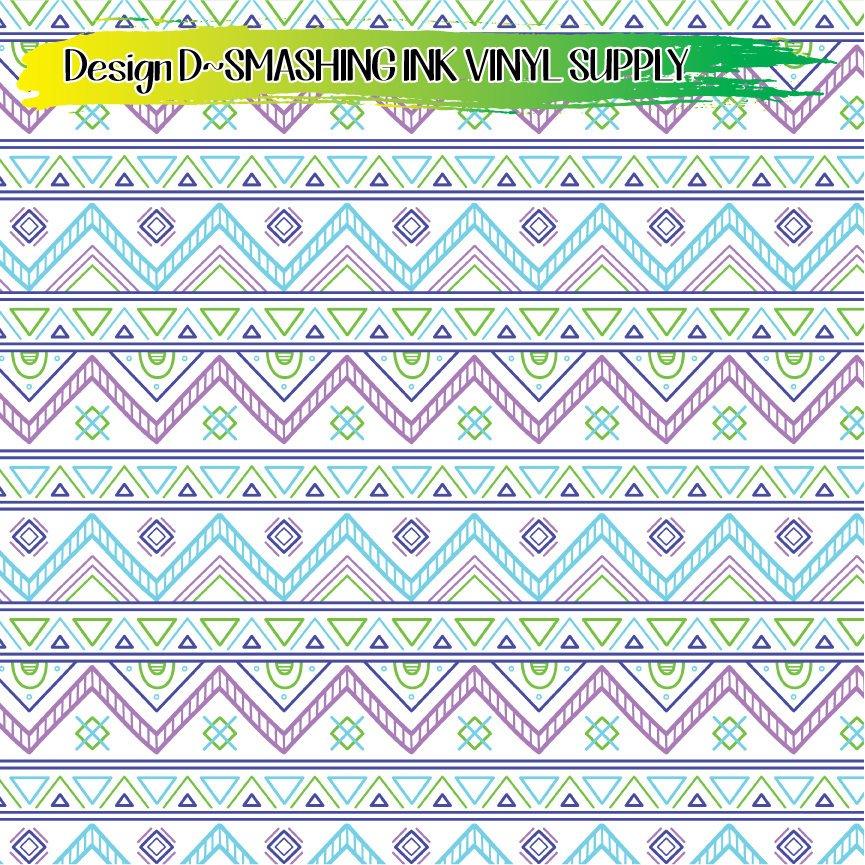 Aztec Boho Printed ★ Printed Vinyl Sheets | Faux Leather | Laser Safe