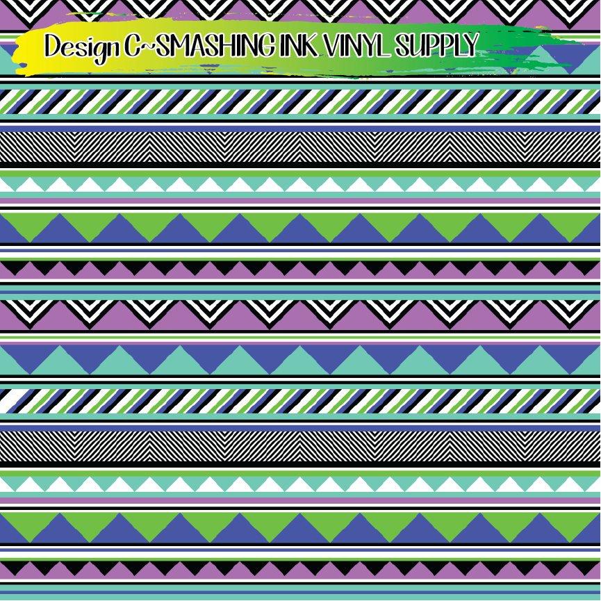 Aztec Triangle ★ Pattern Vinyl | Faux Leather | Sublimation (TAT 3 BUS DAYS)
