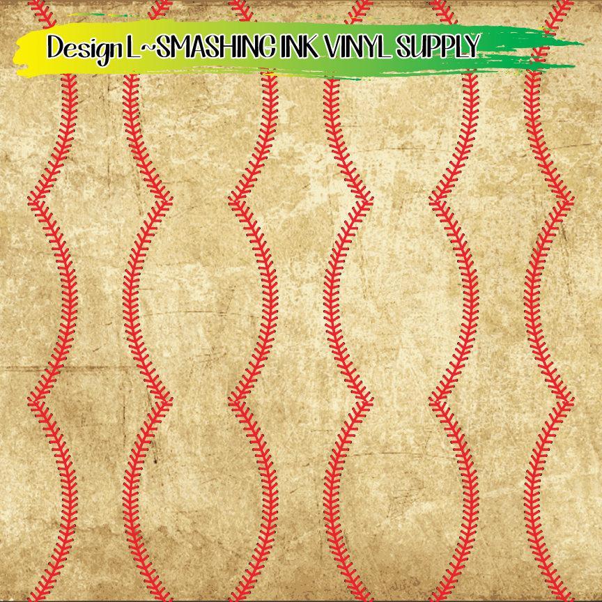 Dirty Baseball ★ Printed Vinyl Sheets | Faux Leather | Laser Safe