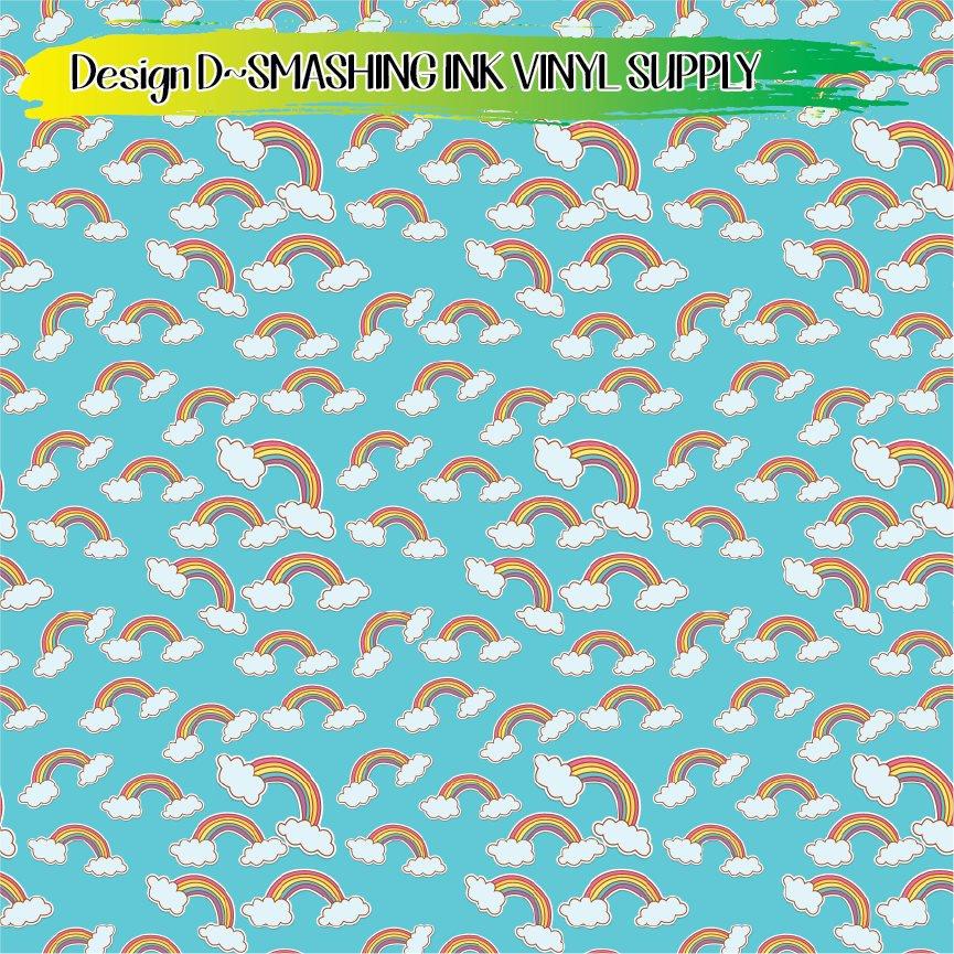 Rainbows ★ Printed Vinyl Sheets | Faux Leather | Laser Safe