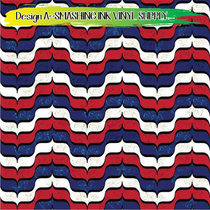 Patriotic Patterned ★ Pattern Vinyl | Faux Leather | Sublimation (TAT 3 BUS DAYS)