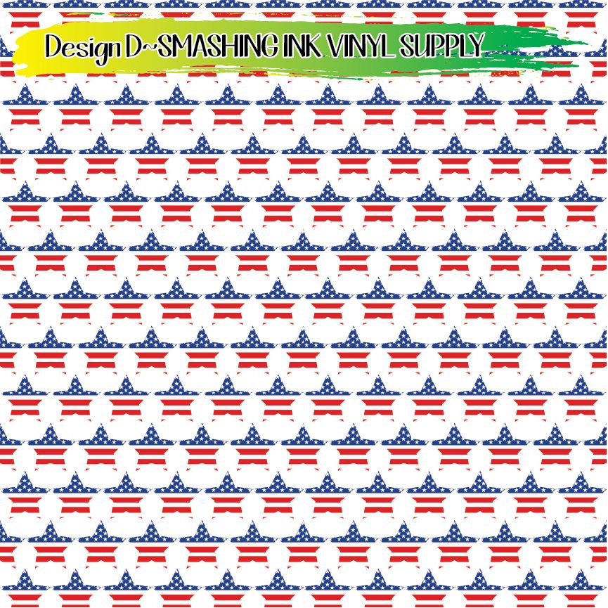 Patriotic Patterned ★ Printed Vinyl Sheets | Faux Leather | Laser Safe