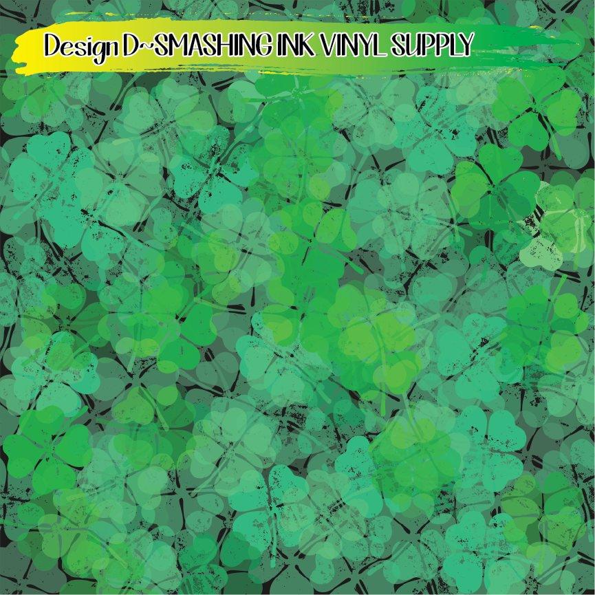 Grunge Shamrock ★ Printed Vinyl Sheets | Faux Leather | Laser Safe