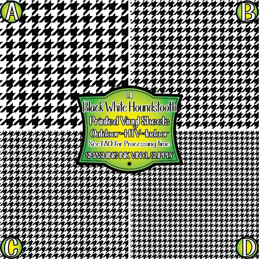 Houndstooth ★ Printed Vinyl Sheets | Faux Leather | Laser Safe
