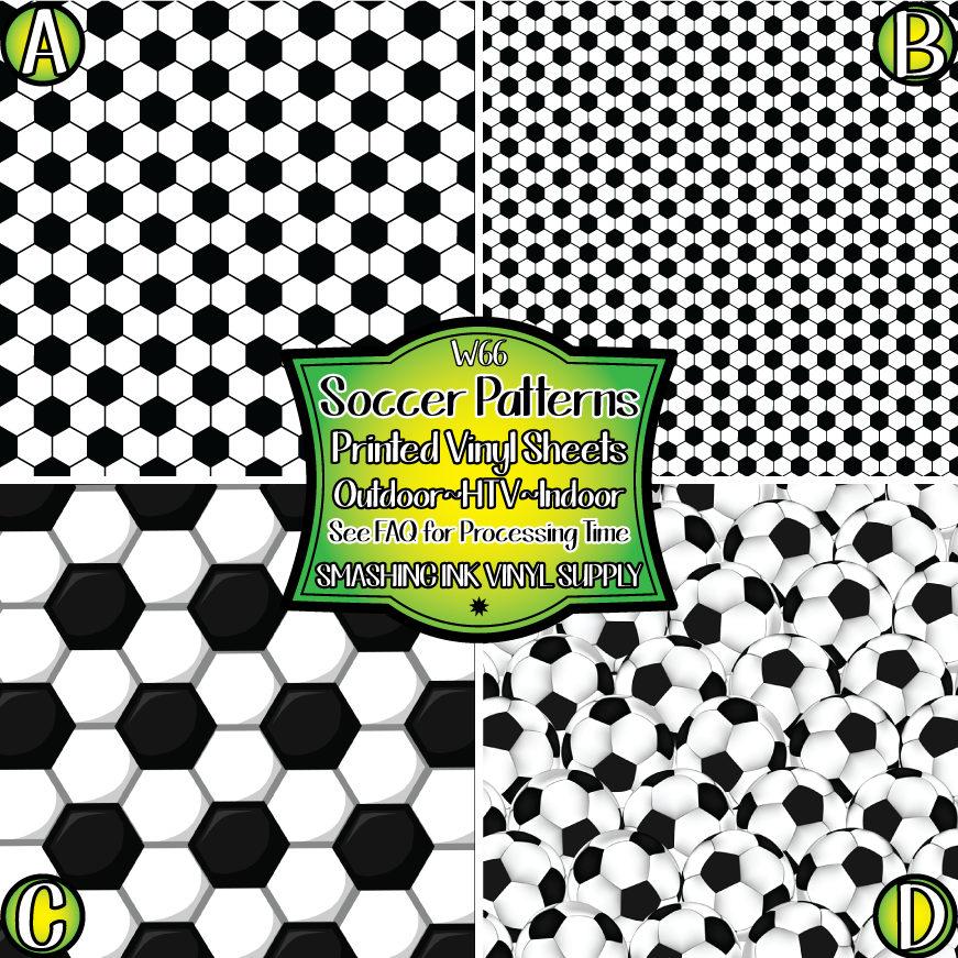 Soccer Print ★ Printed Vinyl Sheets | Faux Leather | Laser Safe