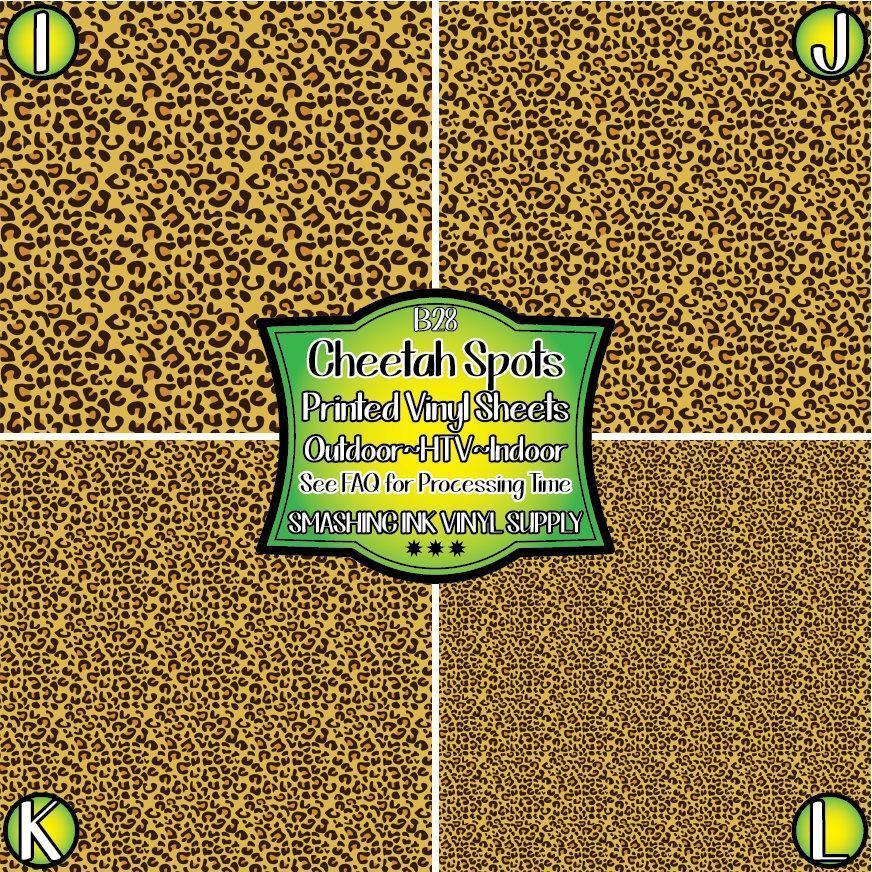 Cheetah Spots ★ Printed Vinyl Sheets | Faux Leather | Laser Safe