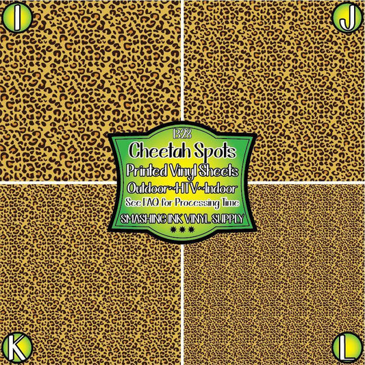 Cheetah Spots ★ Printed Sheets | Faux Leather | Laser Safe