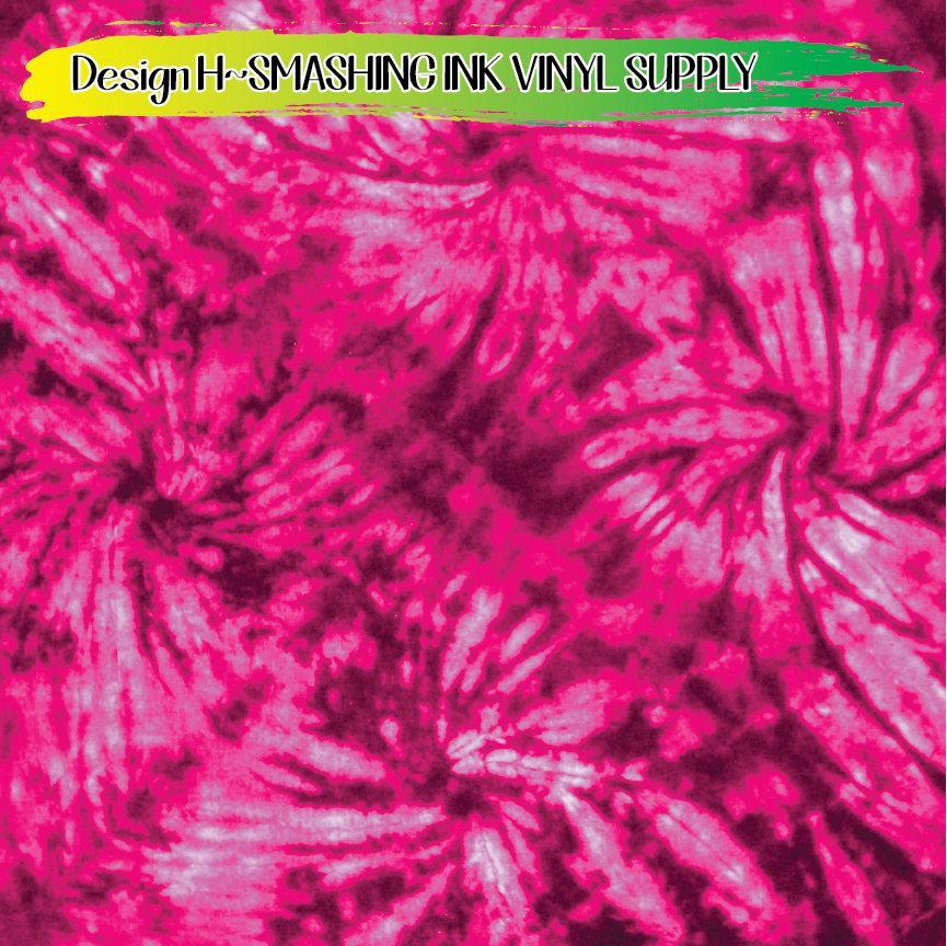Pink Tie Dye ★ Printed Vinyl Sheets | Faux Leather | Laser Safe