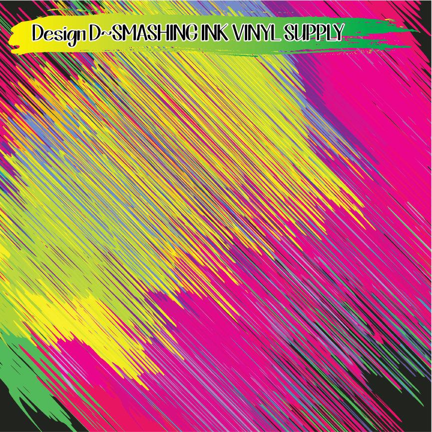 Colorful Lines ★ Printed Vinyl Sheets | Faux Leather | Laser Safe