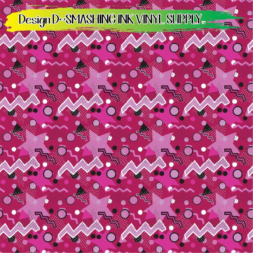 Retro 90s Pattern ★ Printed Vinyl Sheets | Faux Leather | Laser Safe