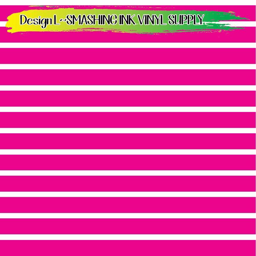 Pink White Stripes ★ Printed Vinyl Sheets | Faux Leather | Laser Safe