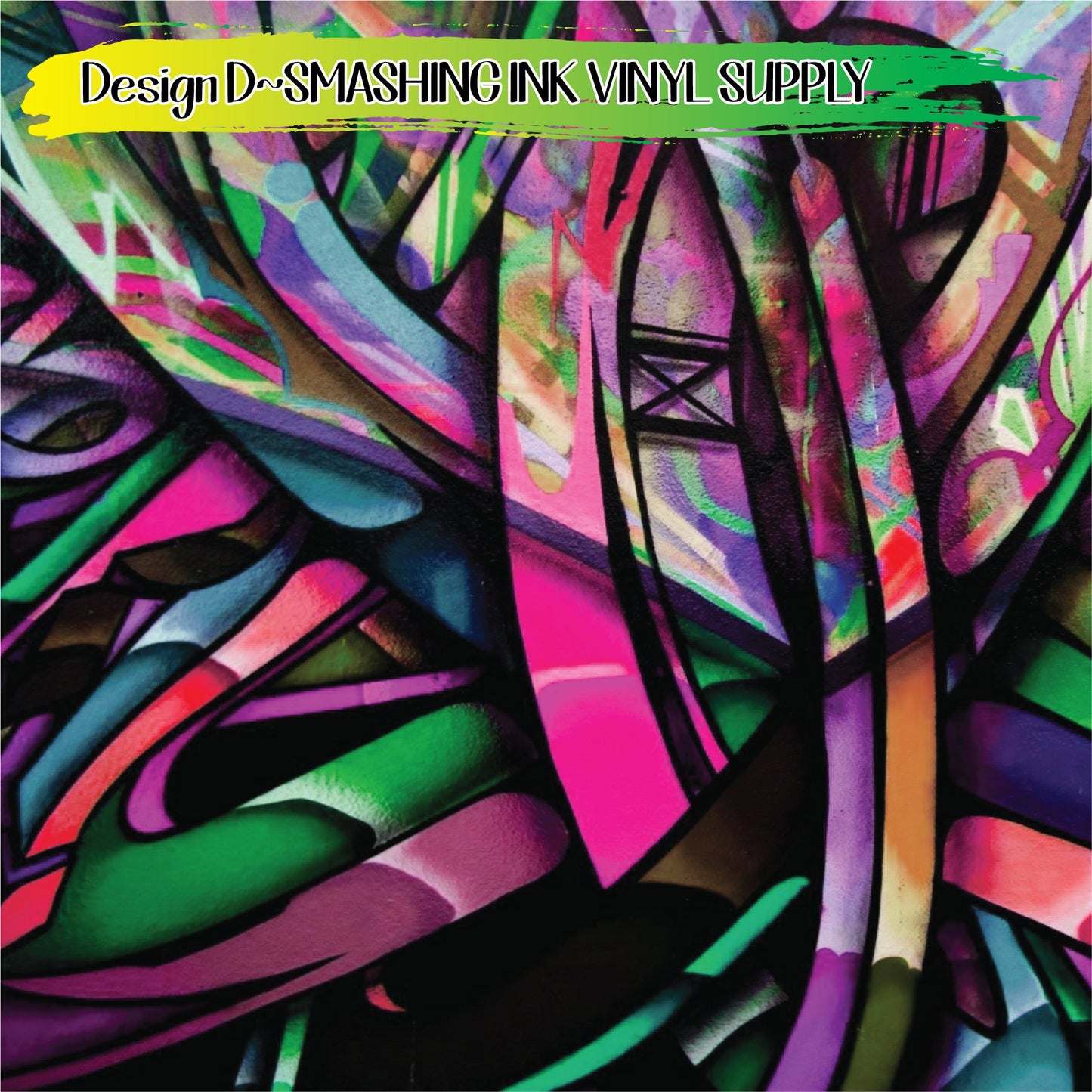 Graffiti ★ Printed Vinyl Sheets | Faux Leather | Laser Safe