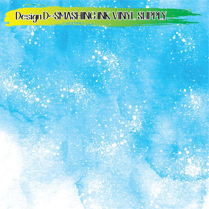 Blue Splatter ★ Printed Vinyl Sheets | Faux Leather | Laser Safe