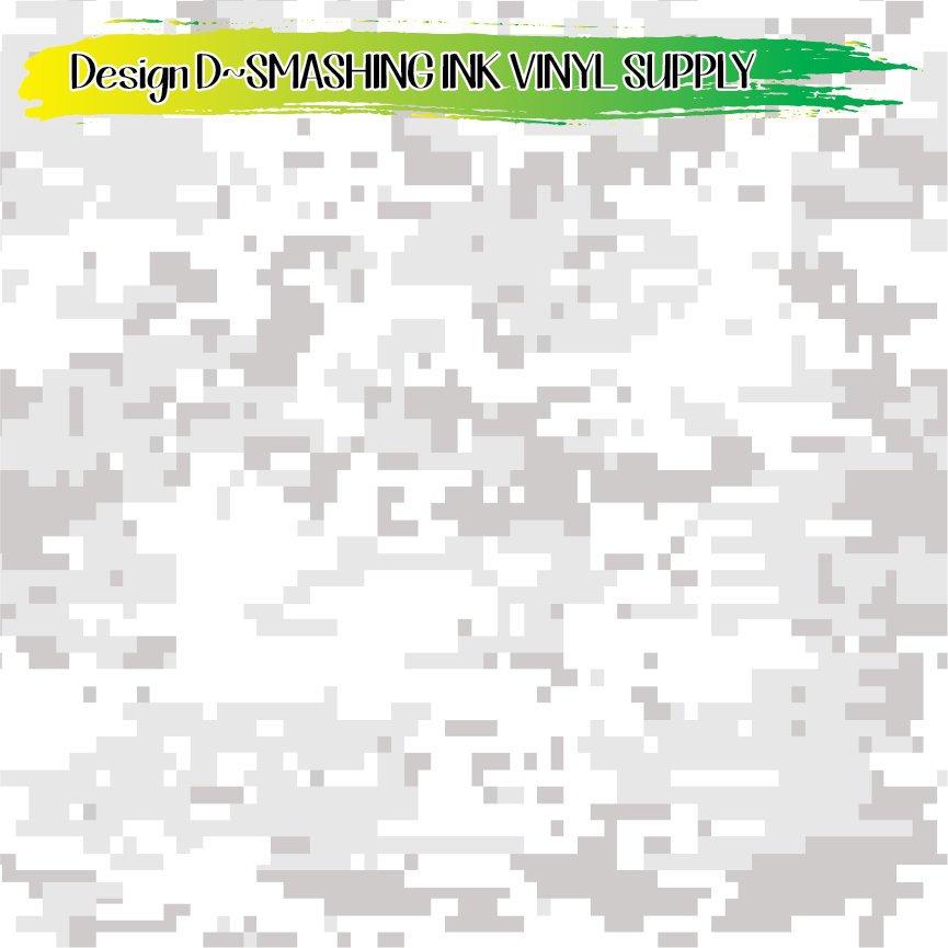 Snow Camo ★ Printed Vinyl Sheets | Faux Leather | Laser Safe