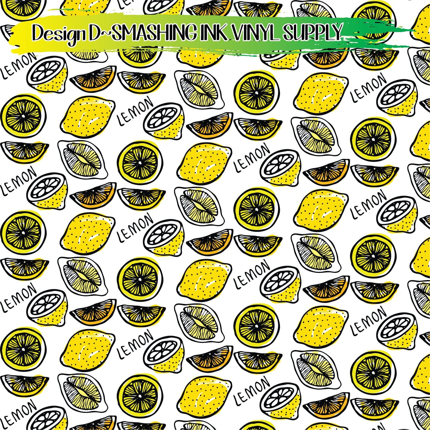 Lemon Patterns ★ Printed Sheets | Faux Leather | Laser Safe